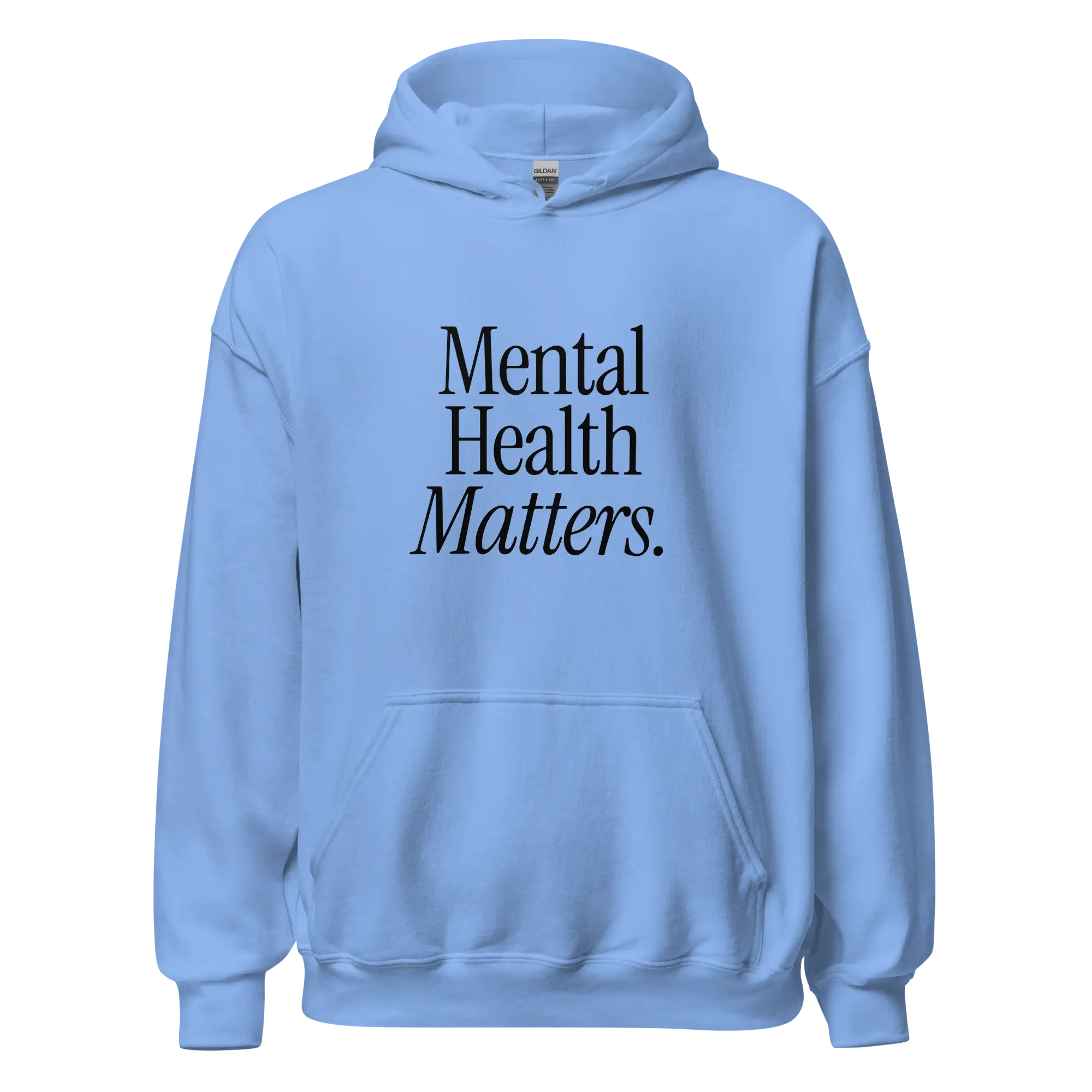light blue mental health matters hoodie