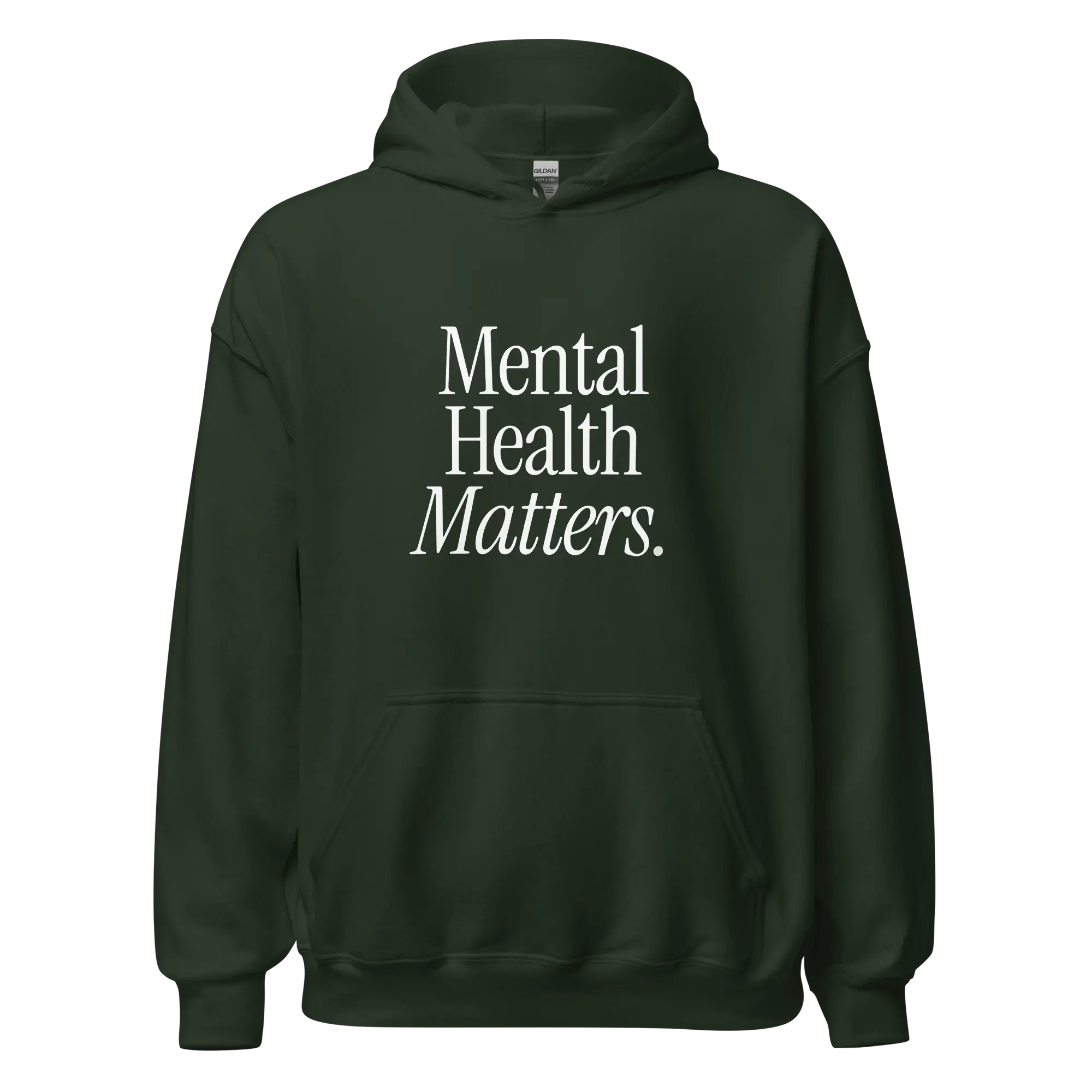 dark green mental health matters hoodie