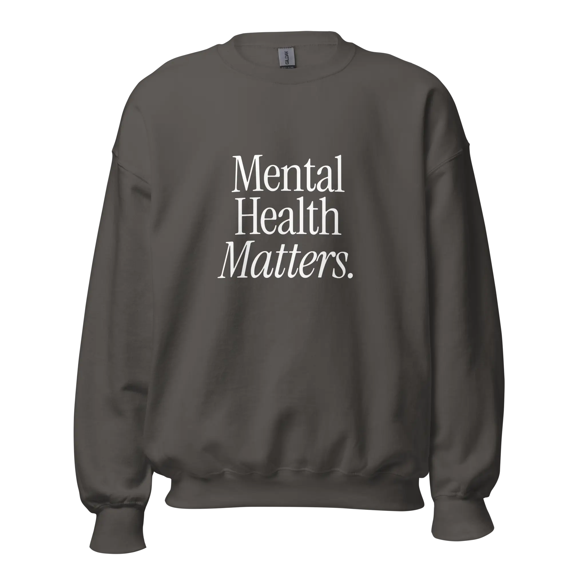 dark grey mental health matters sweatshirt