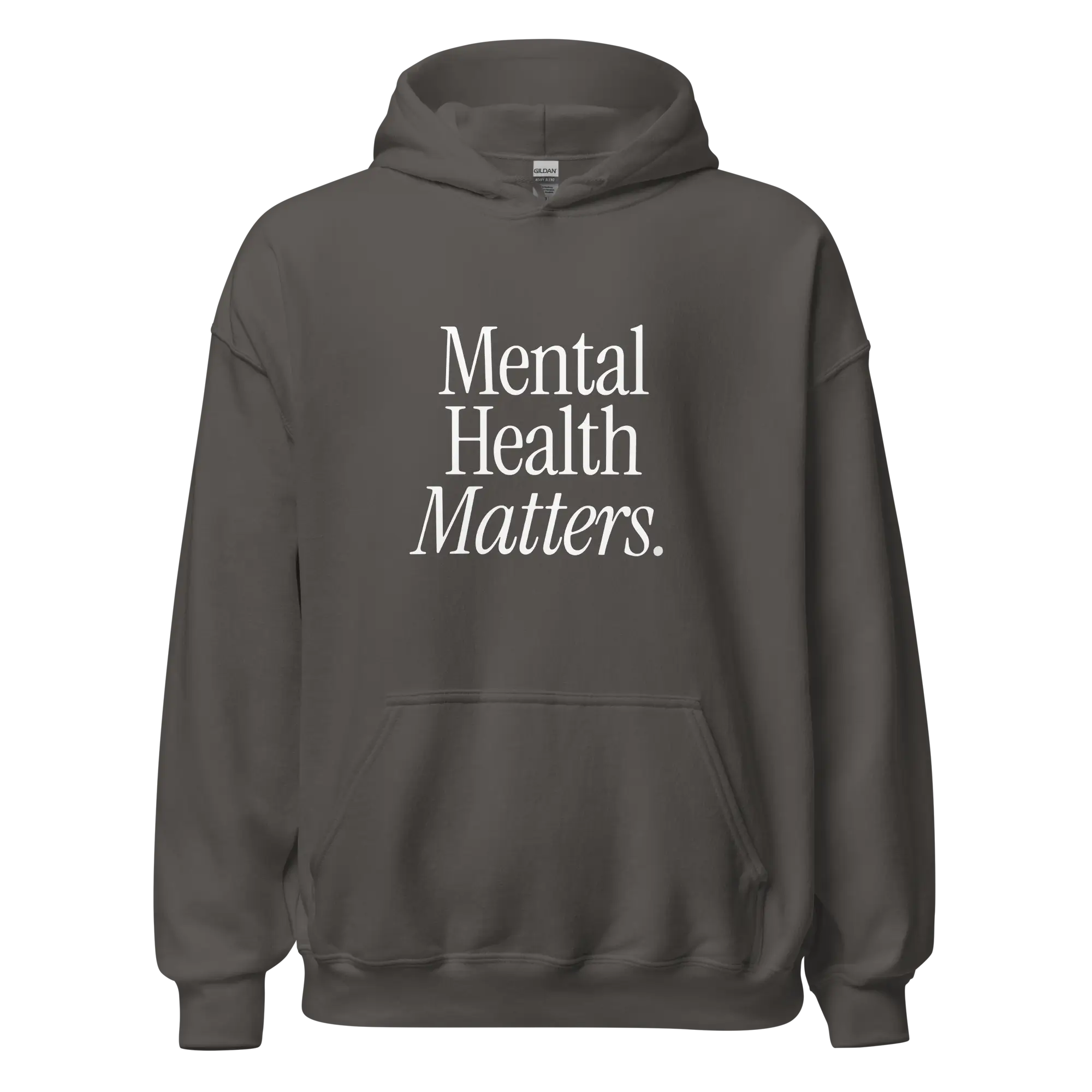 Dark gray mental health matters hoodie