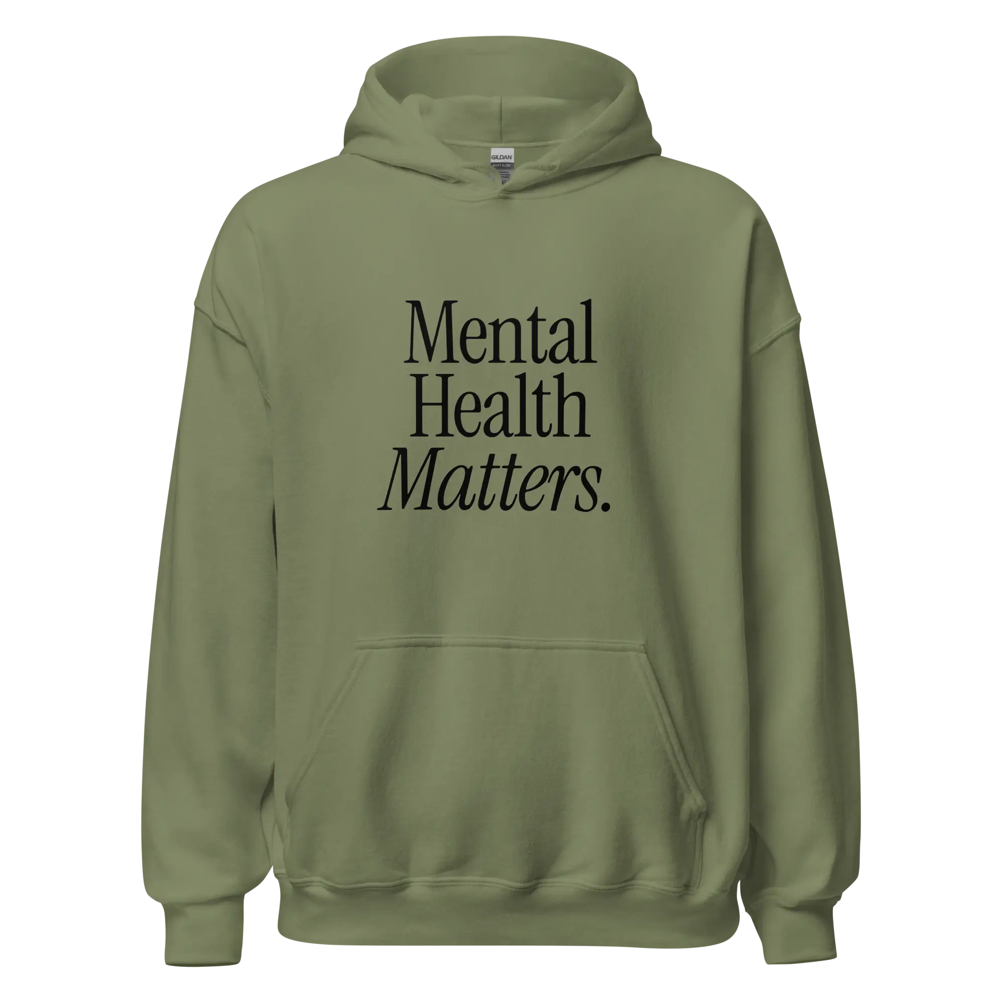 Military green mental health matters hoodie