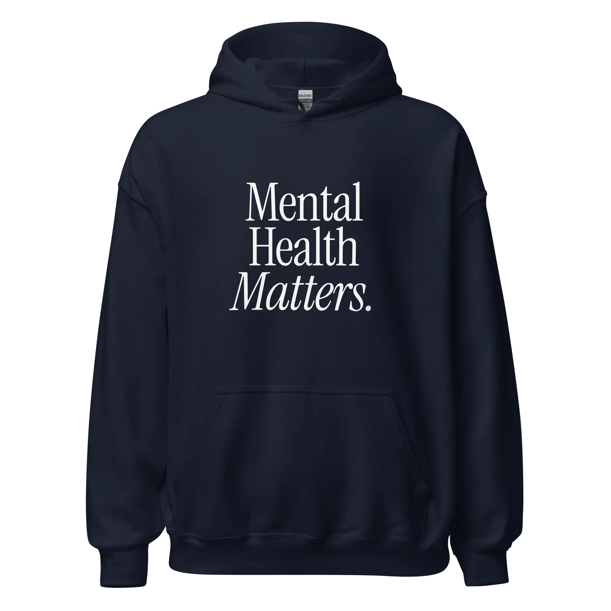 Navy blue mental health matters hoodie