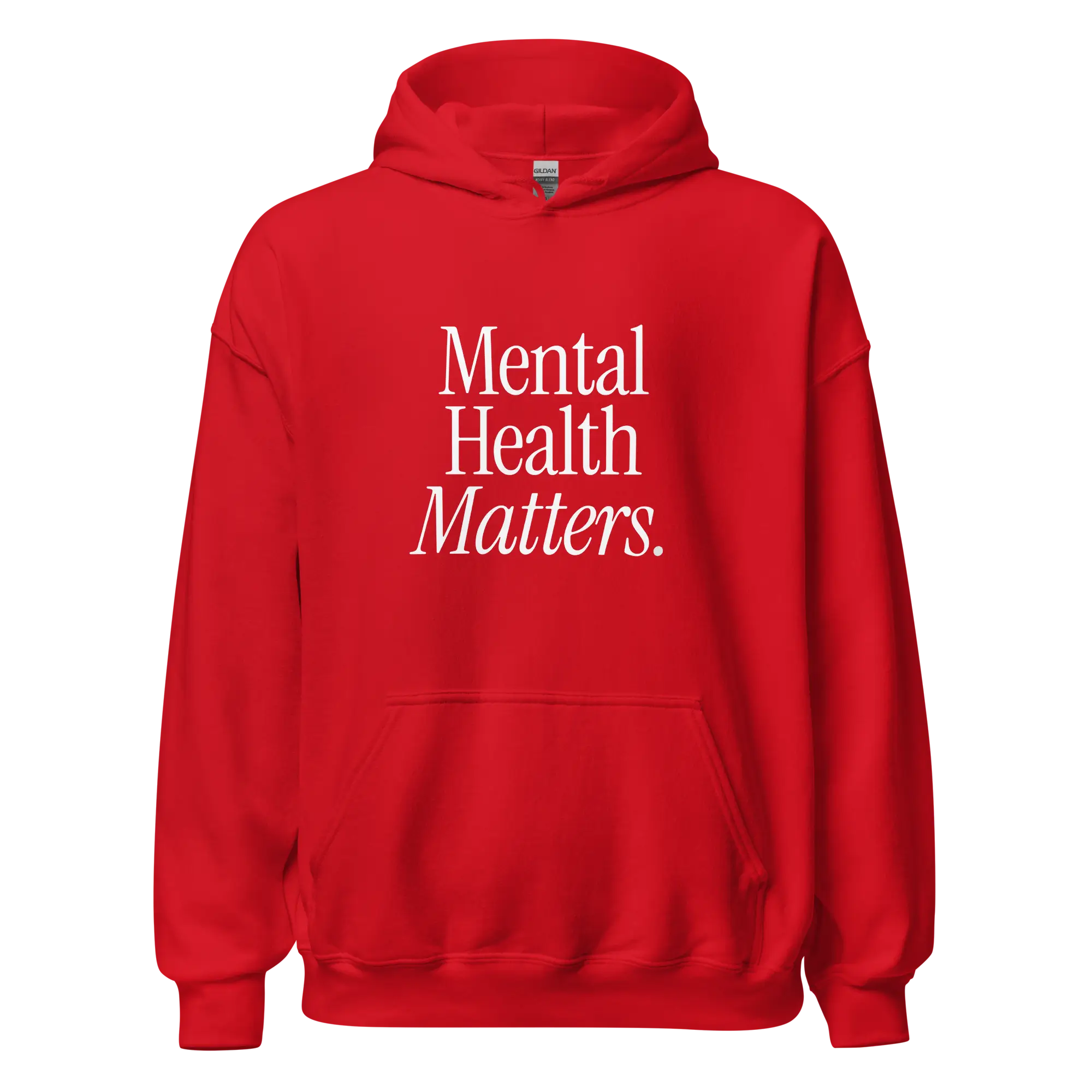 Red mental health matters hoodie
