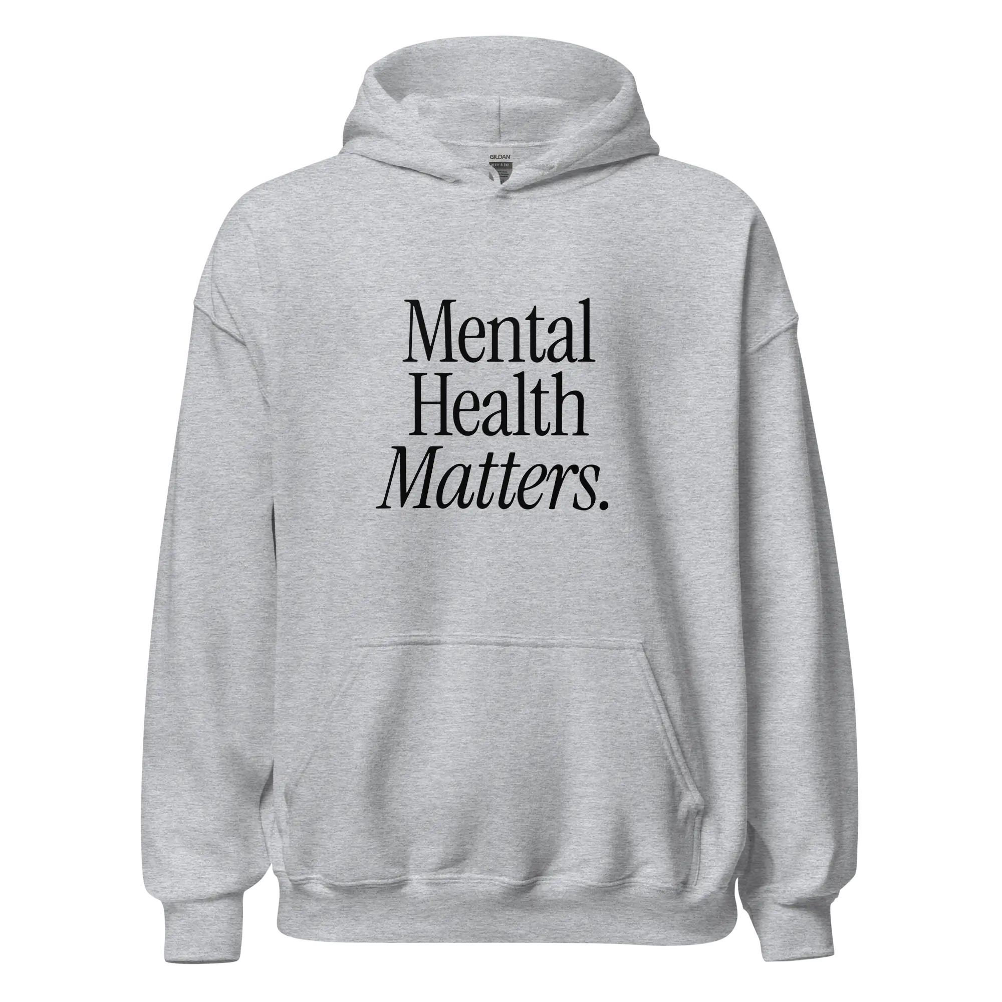 Gray mental health matters hoodie