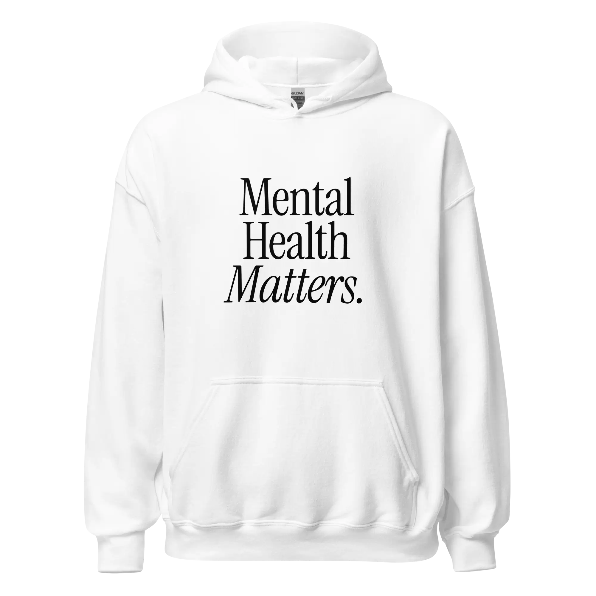 white mental health matters hoodie