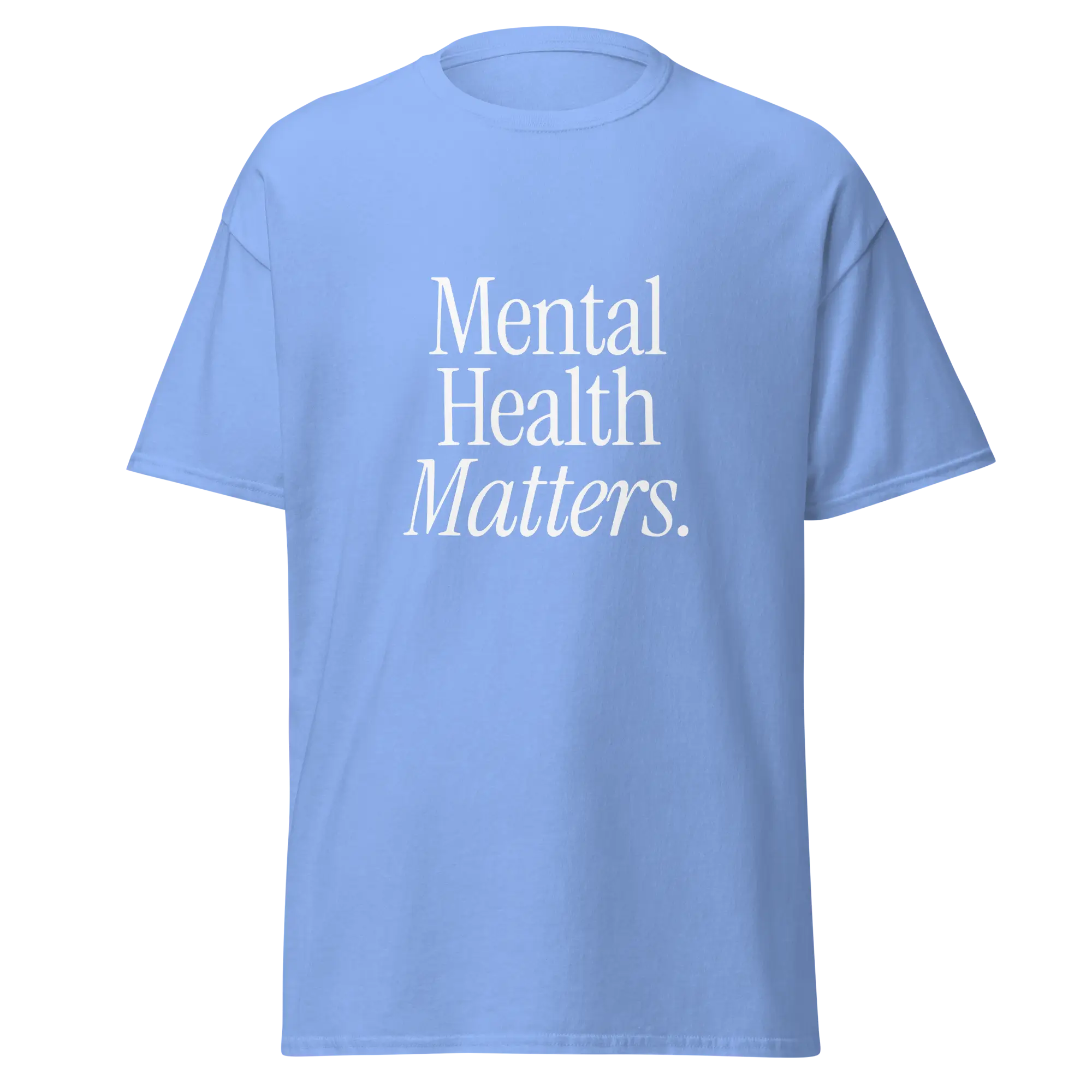 light blue mental health matters shirt