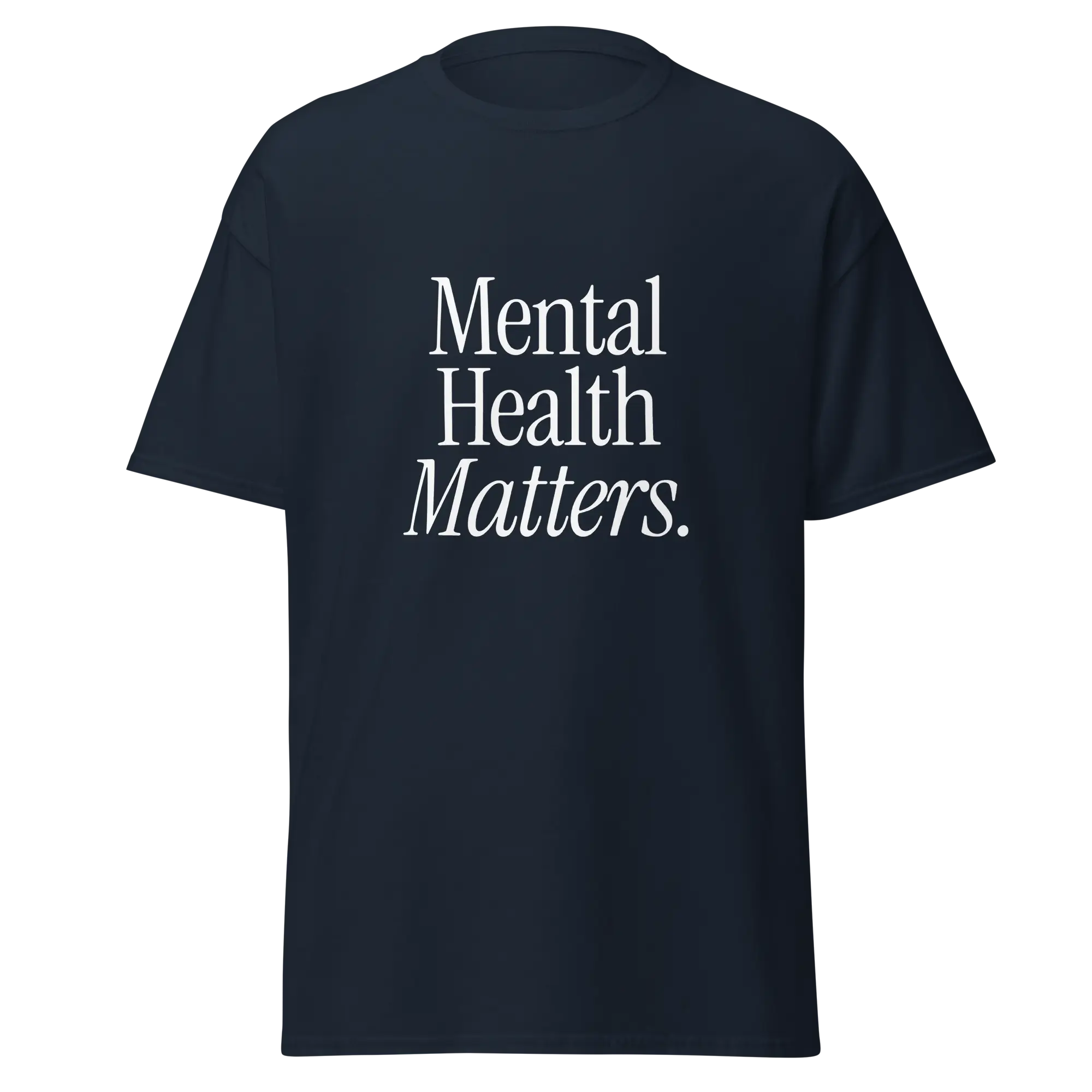 navy blue mental health matters shirt