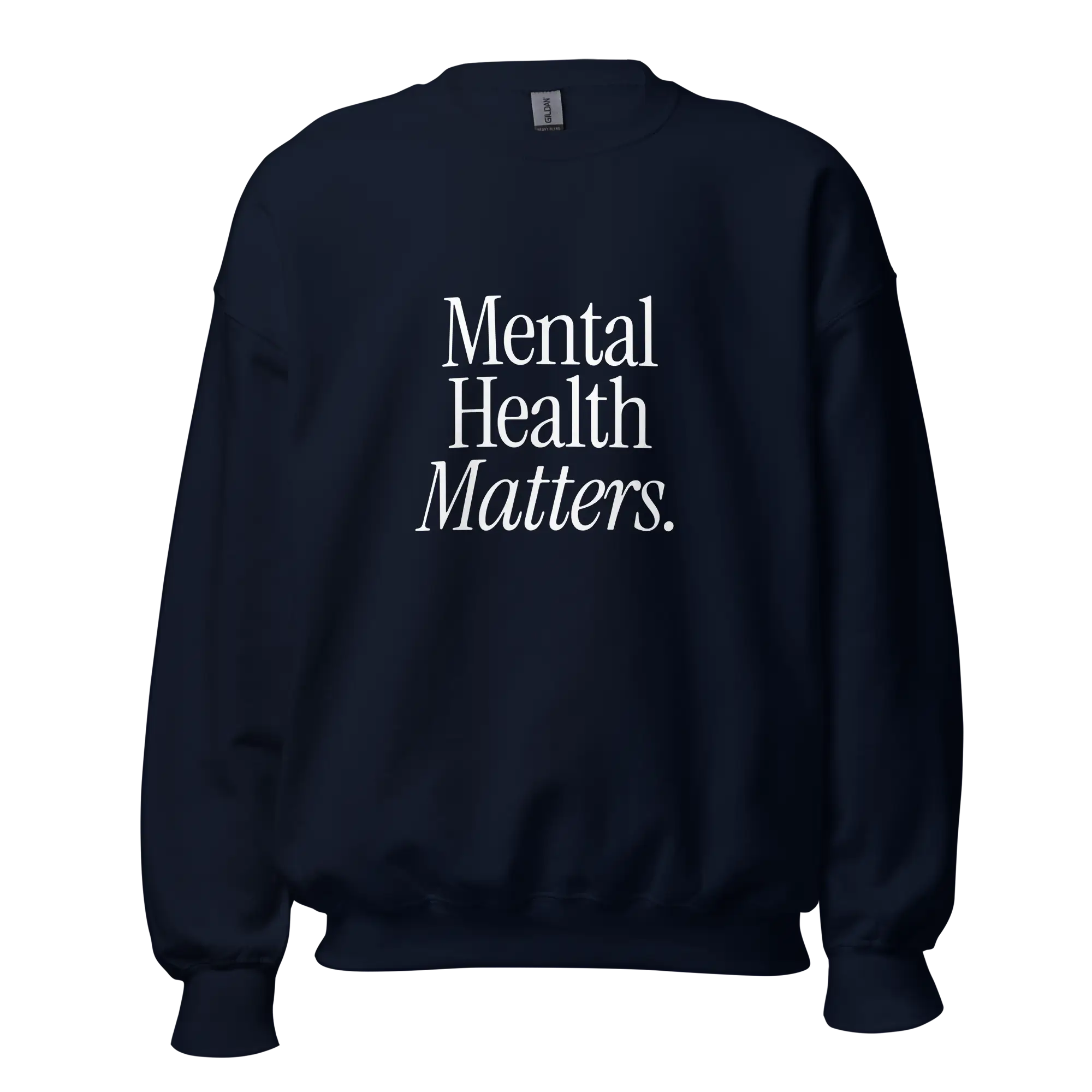 navy blue mental health matters sweatshirt