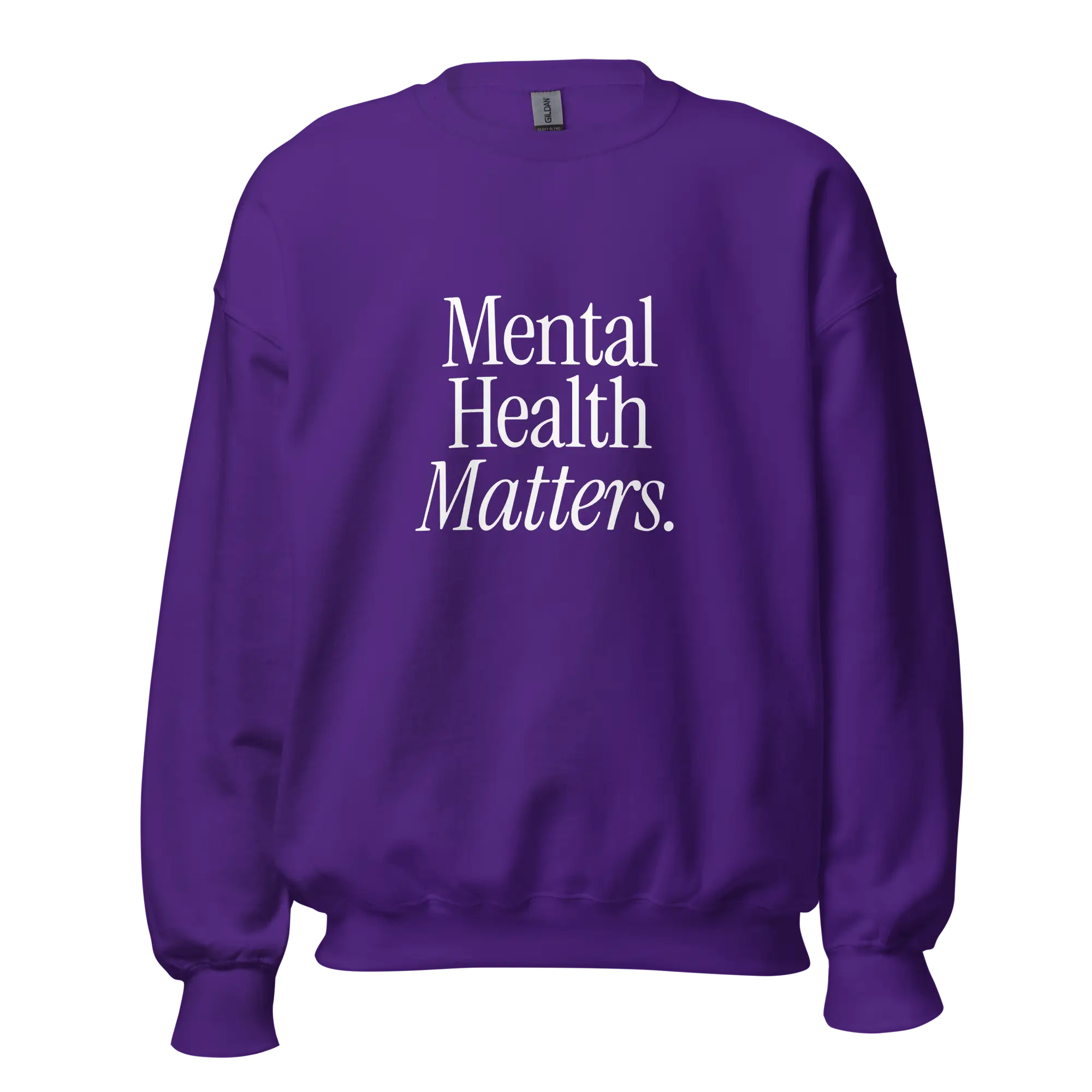 purple mental health matters sweatshirt