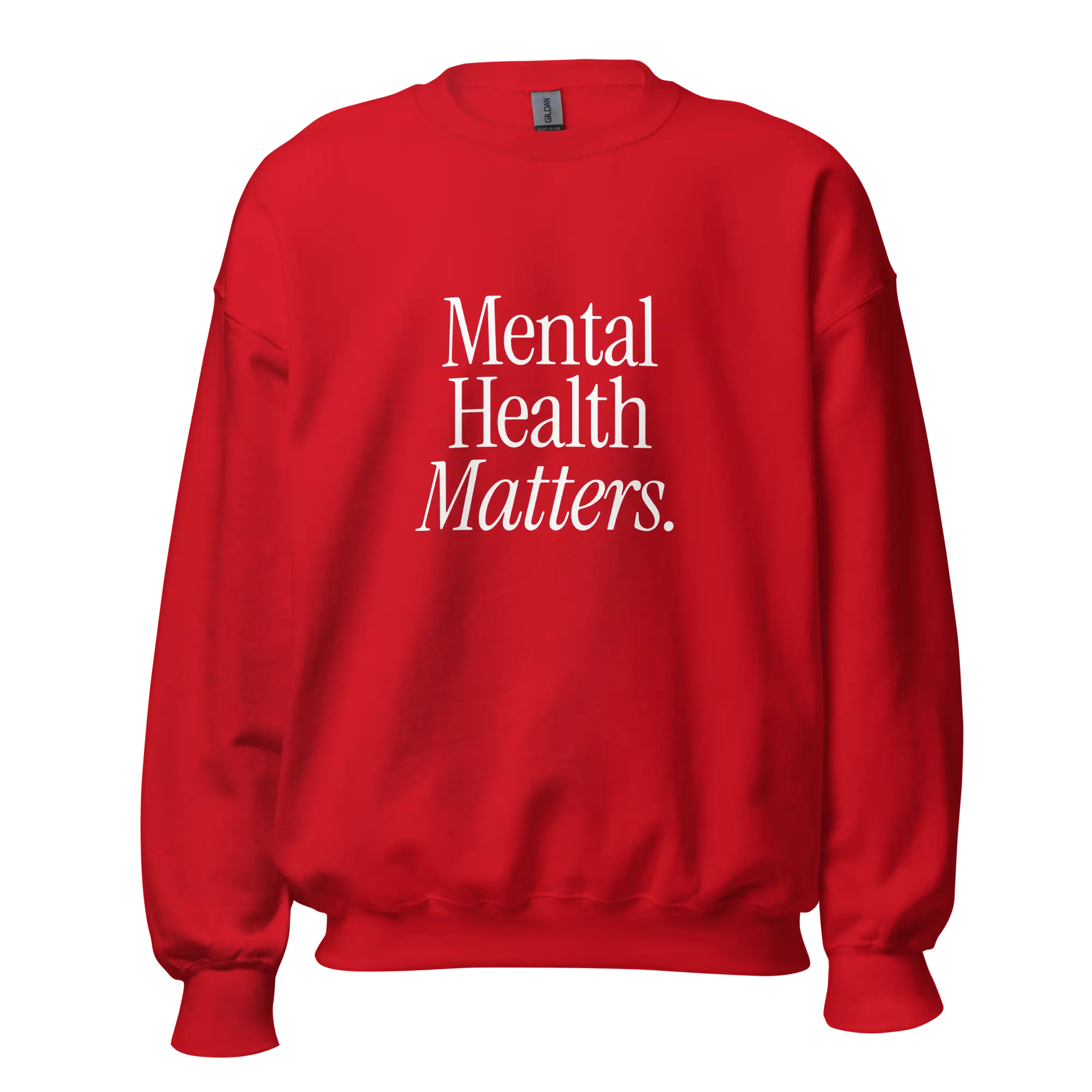 red mental health matters sweatshirt